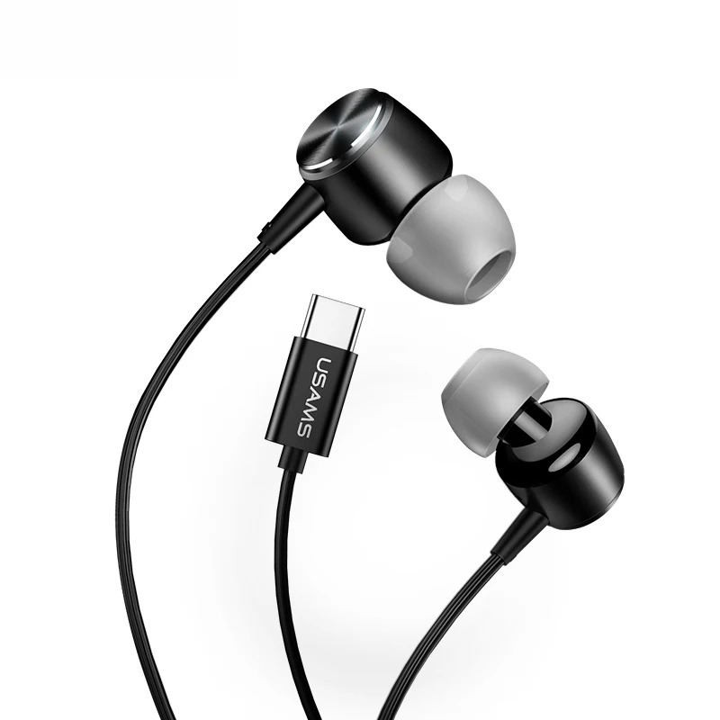 Bass Ear Caps In-Ear type-C металлические наушники USB C гарнитура проводные наушники-вкладыши type c для samsung huawei микрофон