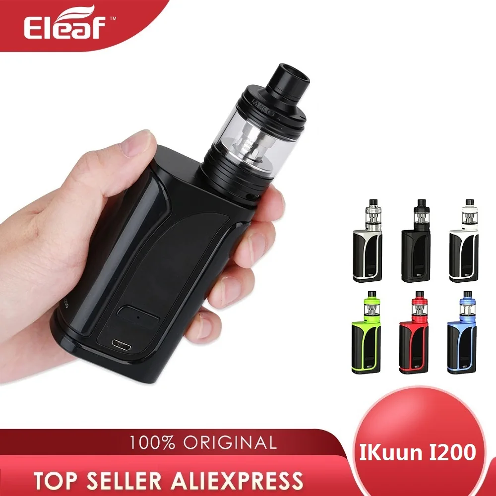 200 Вт Eleaf IKuun I200/ikuu i200 Vape Комплект W/MELO 4 атомайзер 4,5 мл и 4600 мАч батарейный блок мод электронная сигарета vs Drag 2/Люкс комплект