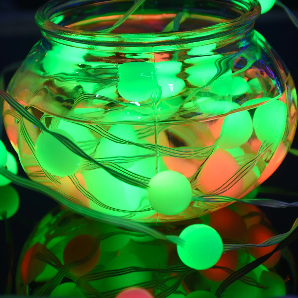 Многоцветный USB 12M 100LED RGB мяч Форма гибкий шнур Строка светильник Фея лампа с