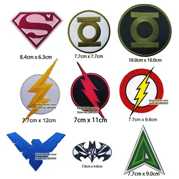 

DC super hero movie Embroidered Iron On Patche, Flash, Green lantern, Arrow, BLue Nightwing Jacket DIY Clothing Accessories,