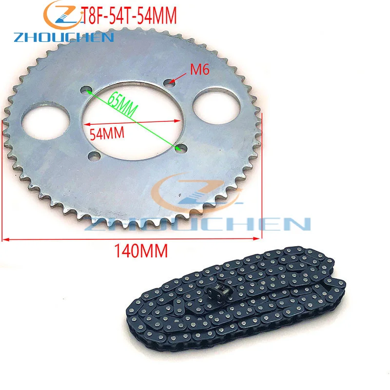 47cc 49cc T8F цепь 136 звенья и 38 54 74 зубья цепная пластина Звездочка для Мини Мото квадроцикл 2 тактный двигатель запчасти аксессуары - Цвет: Синий