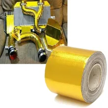 

2'' 5M Thermal exhaust Tape Air Intake Heat Insulation Shield Wrap Reflective Heat Barrier Self Adhesive Engine