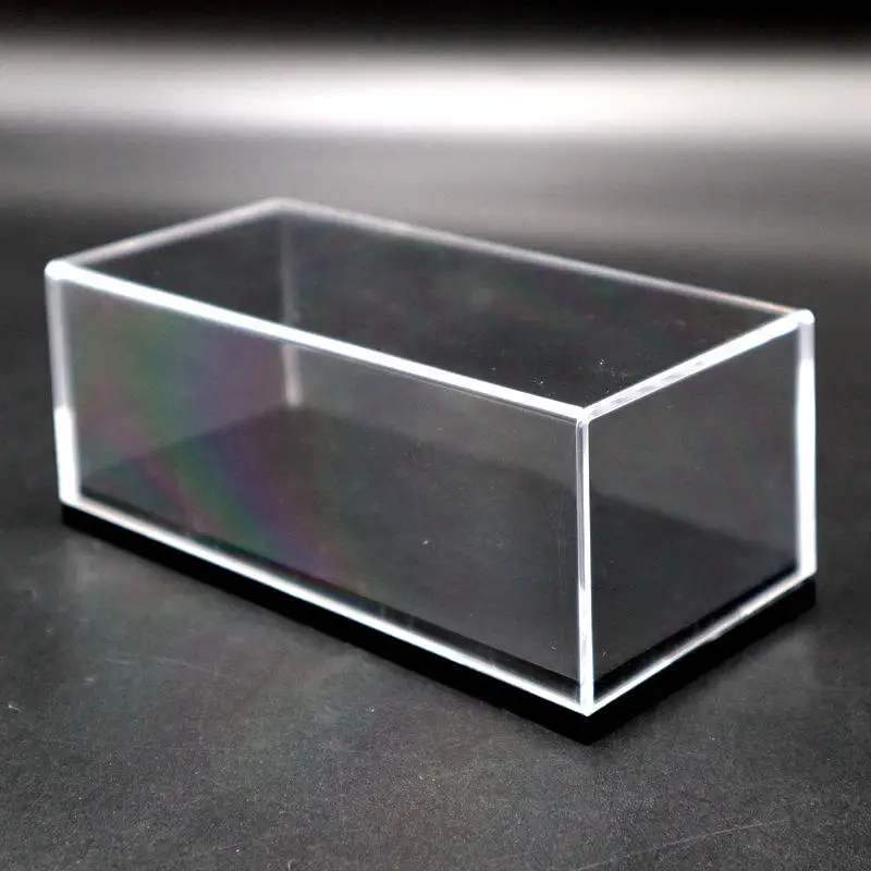 Model Car Acrylic Case Stand Display box Transparent Dustproof with Black Base 1/64 Storage Box 12cm