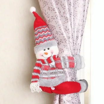 

Christmas Ornaments Creative Curtain Buckle for Window Decoration House Santa Claus Cartoon Doll Christmas Supplies Hotel