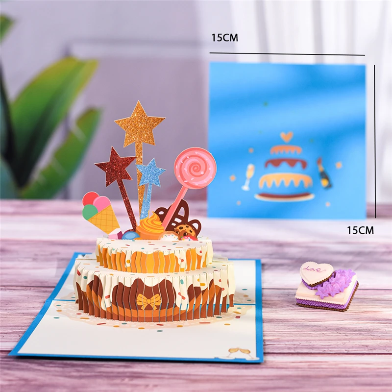 Carte d'anniversaire 3D Happy Birthday - Carte Pop-up pour Enfants - Fait à  la Main - Pour Maman et Papa (Gâteaux Rouges) : : Fournitures de  bureau