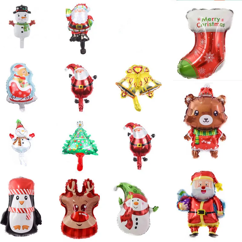 

16inch Christmas stock Foil Balloons boy Globos Christmas tree Balloon Christmas party Decoration Navidad Gift Box Ball New Year