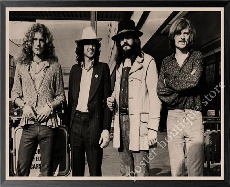 Led Zeppelin Rock Music Poster,Jimmy Page, Robert Plant poster Vintage Home Decor Wall Stickers nine percent/6 - Цвет: 21