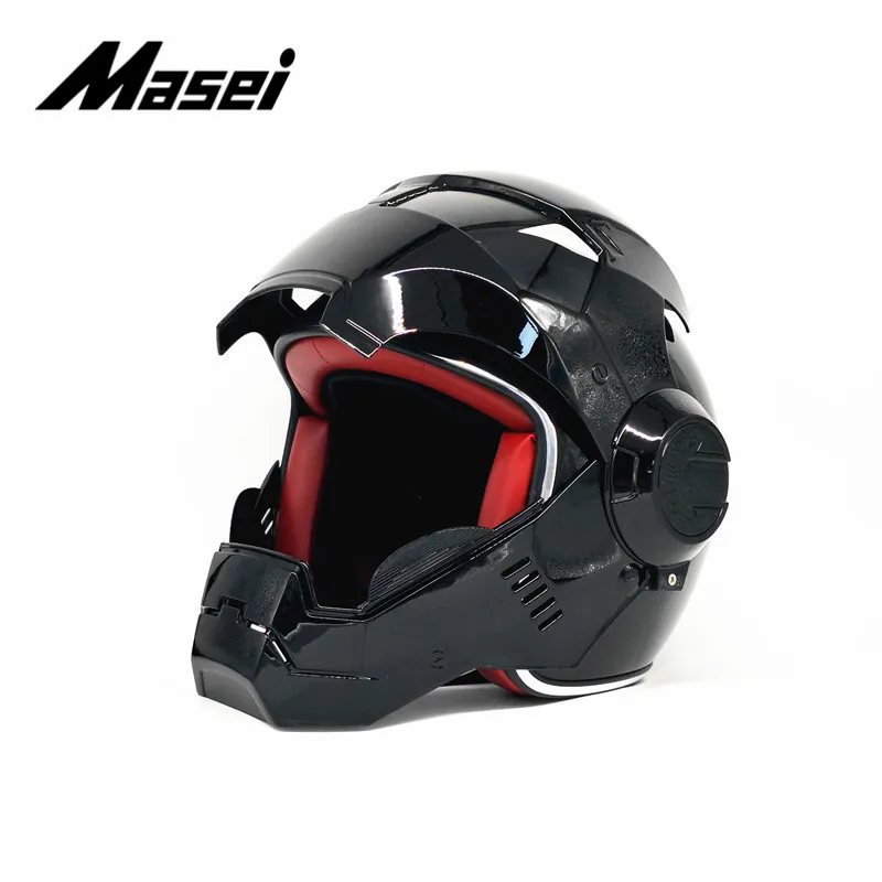 Masei шлем Железного человека moto rcycle шлем половина шлем с открытым лицом шлем-каска moto cross дополнительная наклейка для автомобиля casco moto black2