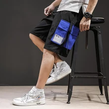 Летние новые пятиконечные корейские спортивные мужские повседневные свободные рабочие шорты с большим карманом для студентов Harajuku удобные шорты