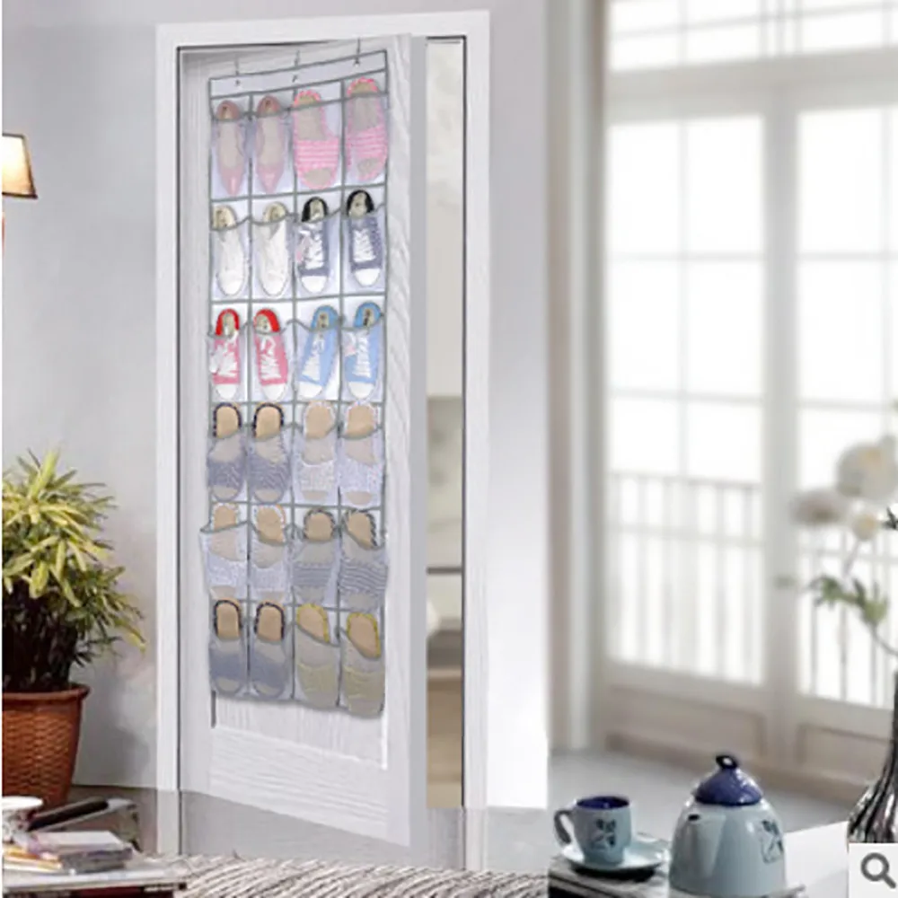 24 Pocket Shoes Door Hanging Storage Bag Rack Wall Hanging Bag Storage Cabinet Wall Shelf Save Space#YL10