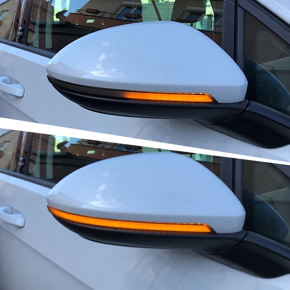 

Smoked for VW Golf MK7 GTI 7 R Rline GTD Dynamic Bright LED Turn Signal Mirror Light water flowing clear version
