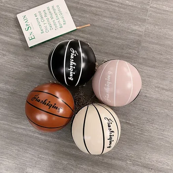 

2020 summer new fashion personality basketball small bag ins funny chain shoulder messenger small round bag female bag wholesale