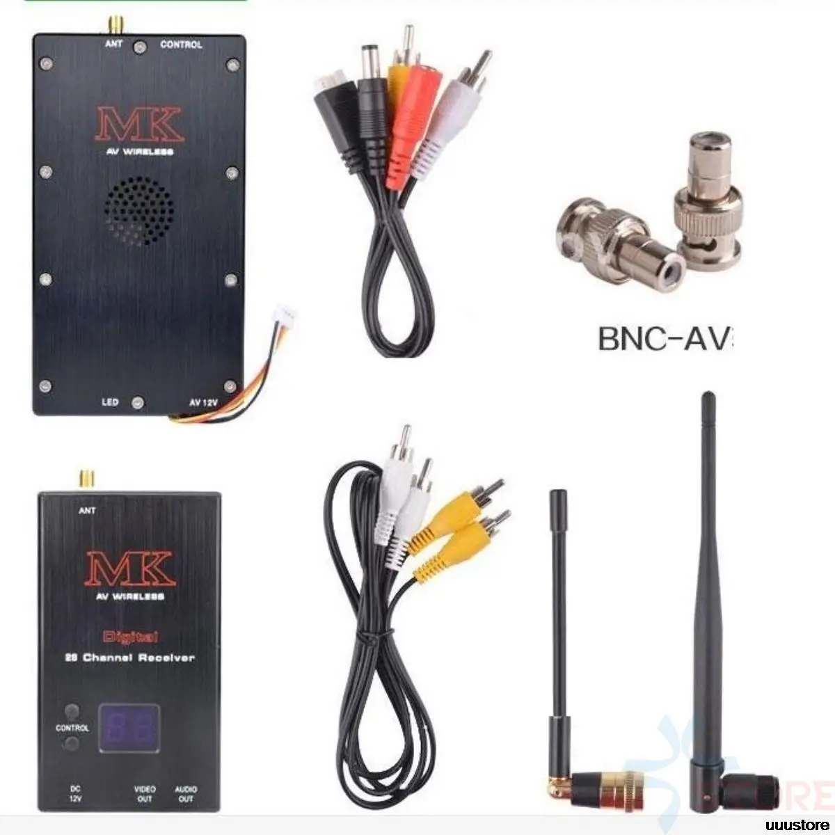 MK brand 10W 15ch 0.9G-1.2G cctv transceiver high-power wireless video transmitter and receiver monitoring transmission equipmen