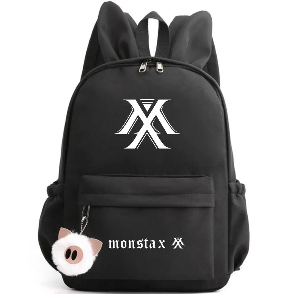 Корейский рюкзак Monsta X Seventeen школьные сумки черный розовый синий дорожные с