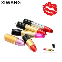 Популярный подарок для девочек, USB флеш-накопитель, 128 ГБ, розовая, красная металлическая помада, 4 Гб, флешка, 16 ГБ, 32 ГБ, флешка, 64 ГБ, USB карта памяти, 8 Гб