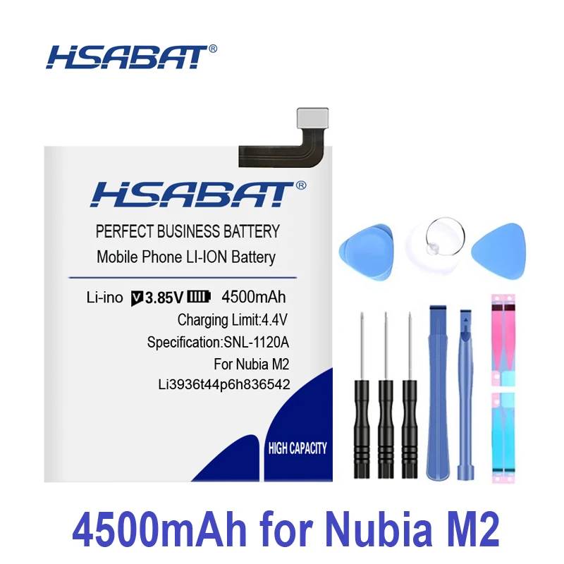 HSABAT 4500 мАч Li3936t44p6h836542 Аккумулятор для zte Nubia M2 NX551J Nubia M2 Dual SIM, Nubia M2 Dual SIM TD-LTE