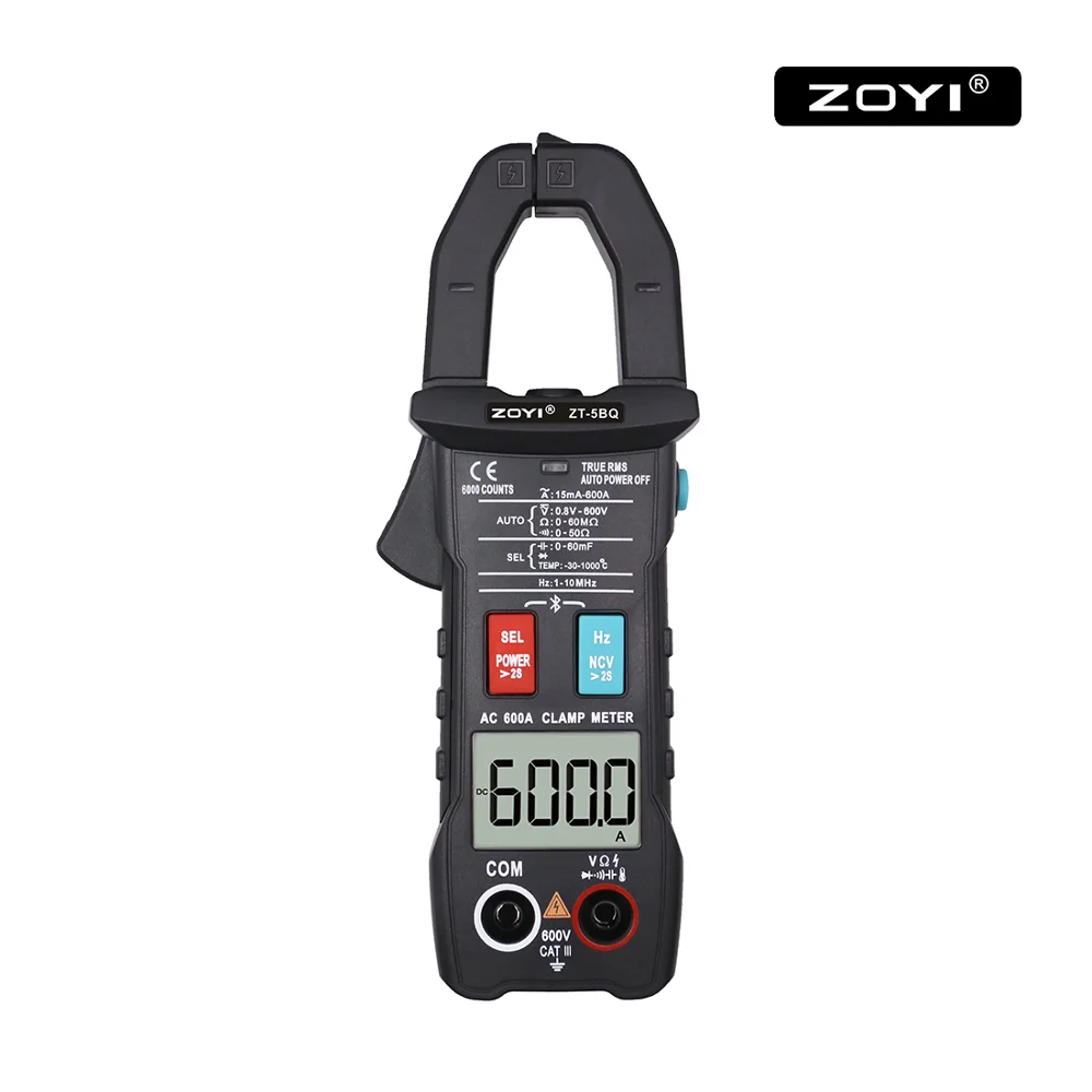 ZOYI ZT5BQ Digital Smart Clamp Meter 6000 Counts Trms Bluetooth link