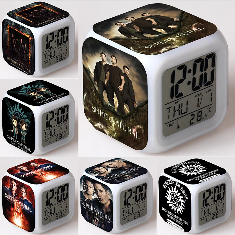 Supernatural LED Alarm Clock 7 Color Flash