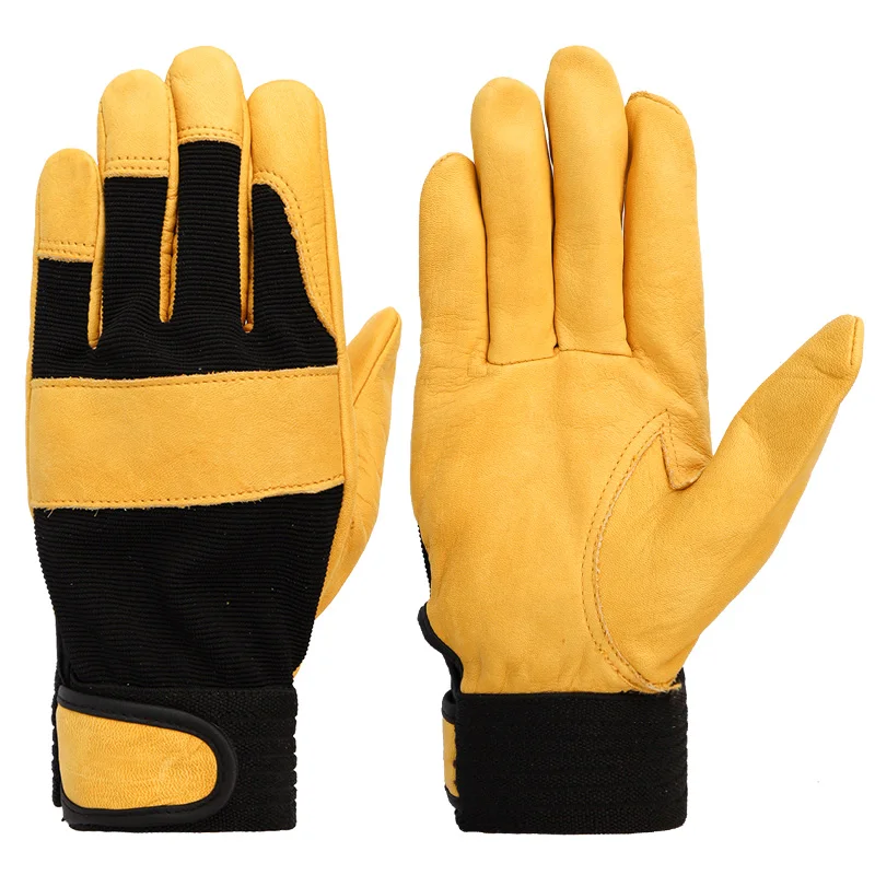 QIANGLEAF брендовые механические рабочие перчатки, гибкие, экстра-захваты, унисекс, рабочие, для верховой езды, защитные, садовые, спортивные перчатки 3031 - Цвет: Yellow