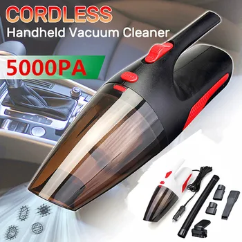 

Car Vacuum Cleaner Portable Handheld Cordless/Car Plug 120W 12V 5000PA Super Suction Wet/Dry Vaccum Cleaner for Car Home Office