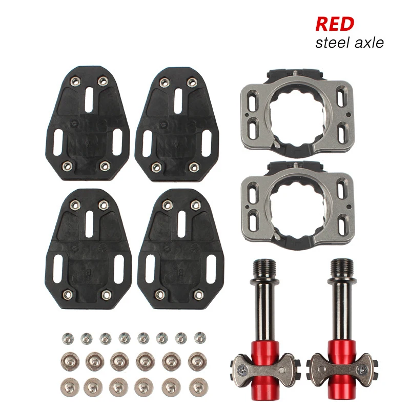 

Titanium Alloy Bike Self-locking Pedals Road Bike Ultra Light Racing Designed Long Adapter Screws