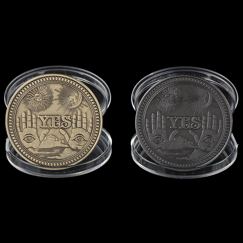 Commemorative YES or  NO Letters Ornaments Collection Arts Gifts Souvenir Commemorative Coin Lucky Coin Decision Coin