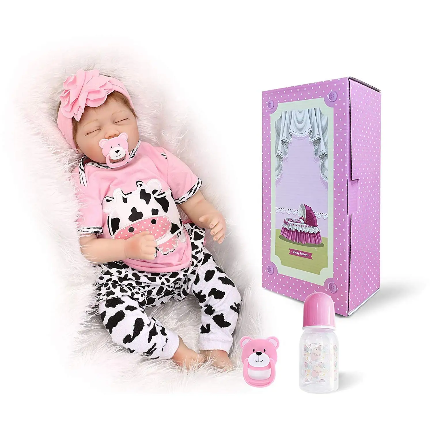 Reborn Toddler Dolls 22" Handmade Lifelike Baby Soft Silicone Vinyl Doll Girl 