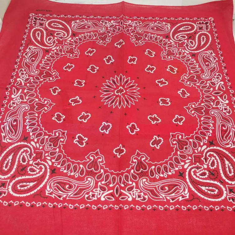 New Fashion Hip Hop 100% Cotton Bandana Square Scarf 55cm*55cm Black Red Paisley Headband Printed For Women/Men/Boys/Girls - Image 56