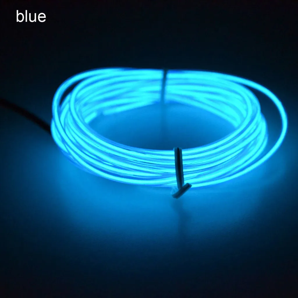 Гибкий светодиодный светильник EL Wire String Strip Rope светящийся Декор неоновая лампа USB контроллер 5 м гибкий светодиодный светильник EL Wire String Strip - Испускаемый цвет: G