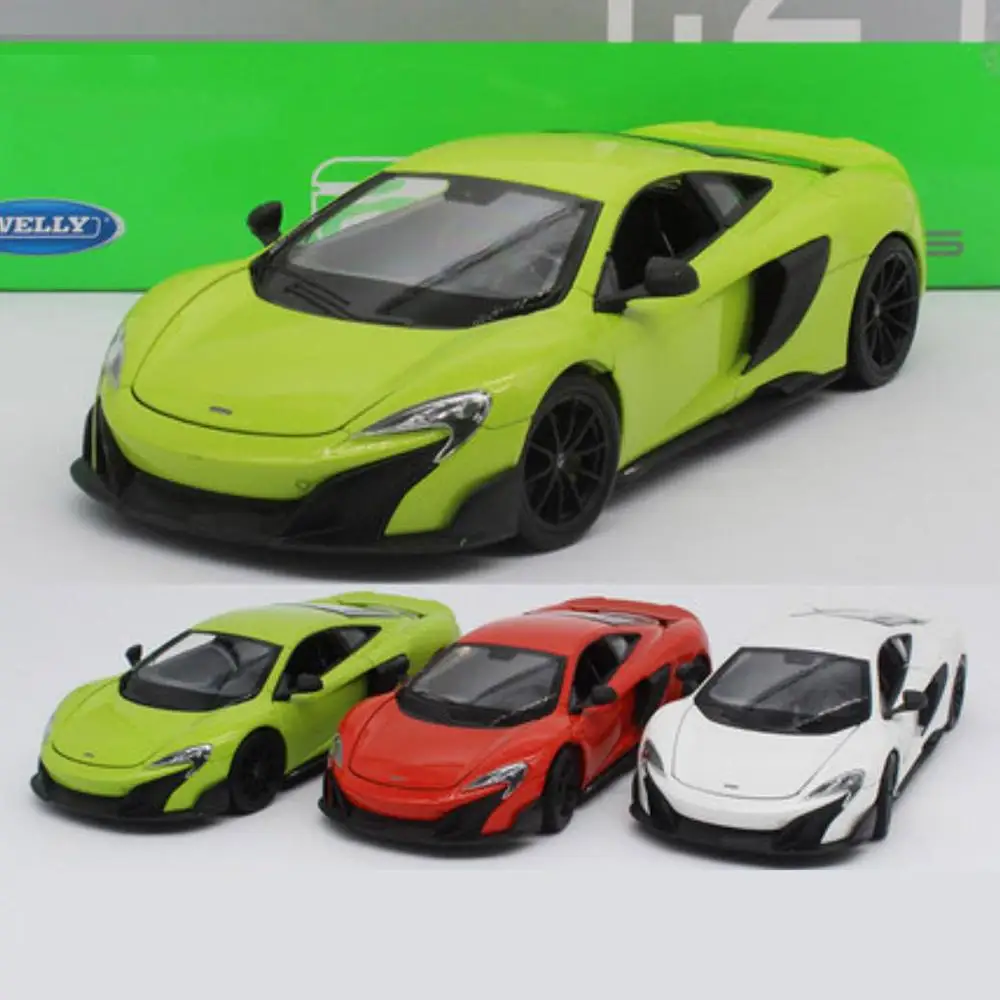 Welly 1/24 1:24 Mclaren 675LT спортивный гоночный автомобиль Транспортное средство литья под