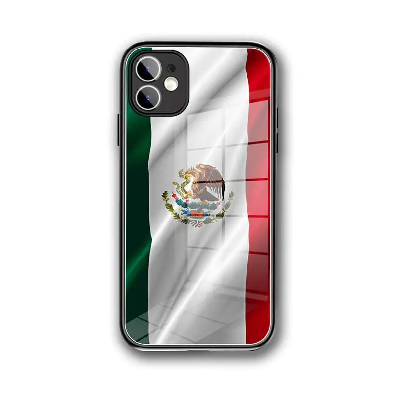 Чехол для телефона с мексиканским флагом закаленное стекло iPhone 11 12 Pro Max Mini XR XS MAX 8X7