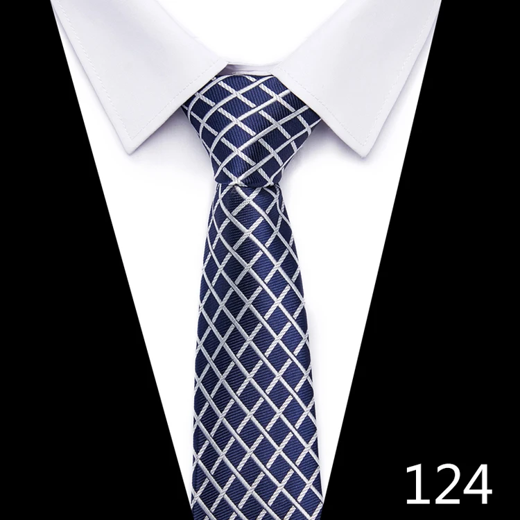 Роскошные 7,5 см Для мужчин классический галстук 100% шелковый галстук из жаккардовой ткани, клетка, горошек Галстуки мужские свадебные