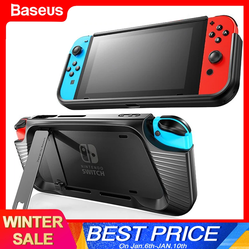 

Baseus Stand Holder Case For Nintend Switch Para Shell PC & TPU Silicone Protective Cover For Nintendo Switch Game Coque Fundas