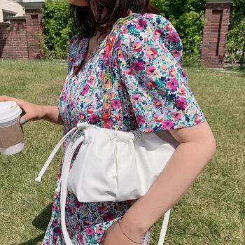 

Solid Color Shoulder Bags Chain Tote Handbags PU Leather Purse Women Crossbody Classic Elegant Crossbody Shoulder Bag