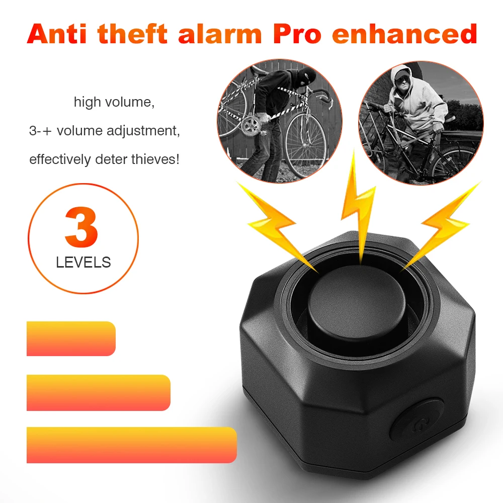 Elecpow Wireless Waterproof Bike Vibration Alarm USB Charging  Remote Control Motorcycle Electric Bicycle Security Burglar Alarm