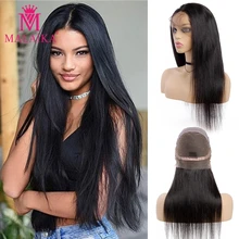 Парики из натуральных волос без клея, человеческие волосы, парики для черных женщин, индийские прямые волосы, MALAIKA