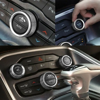 

Ring Knob cover Knob Cover Parts Accessories Interior Trim For Dodge Red