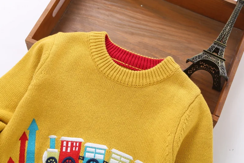 Вязаный свитер для мальчиков и девочек от 1 до 10 лет однотонная осенне-зимняя детская одежда пуловеры с круглым вырезом vetements pour enfants