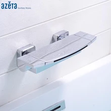 Azeta Ванная комната Водопад ванна кран Хром медный смеситель для ванны кран двойная ручка Ванна кран настенный ванна кран MK6422