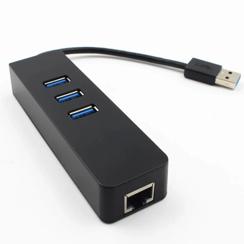 Ноутбук быстро гигабитный Ethernet проводной аксессуары LAN USB 3,0 карта стабильный сетевой адаптер 3 порта концентратор RJ45