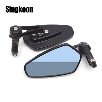 

7/8" Universal Motorcycle Handle Bar End Mirrors cafe racer Rear View Side Mirrors FOR vespa px bmw r1200gs honda shadow cb500x