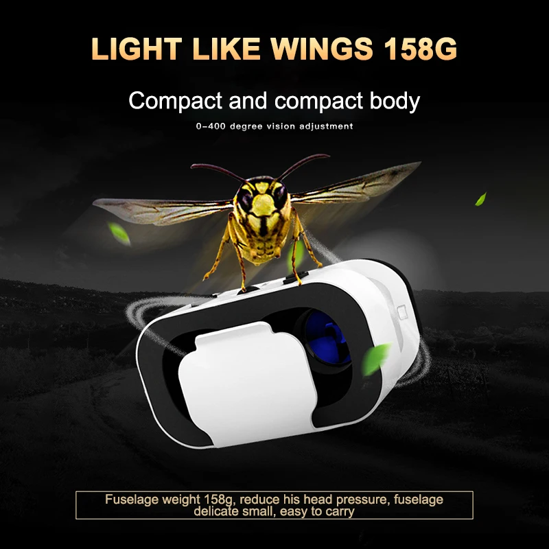 Gafas de realidad virtual 3D para teléfonos inteligentes, lentes de protección ajustables y cómodas para Android IOS de 4-6,0 pulgadas