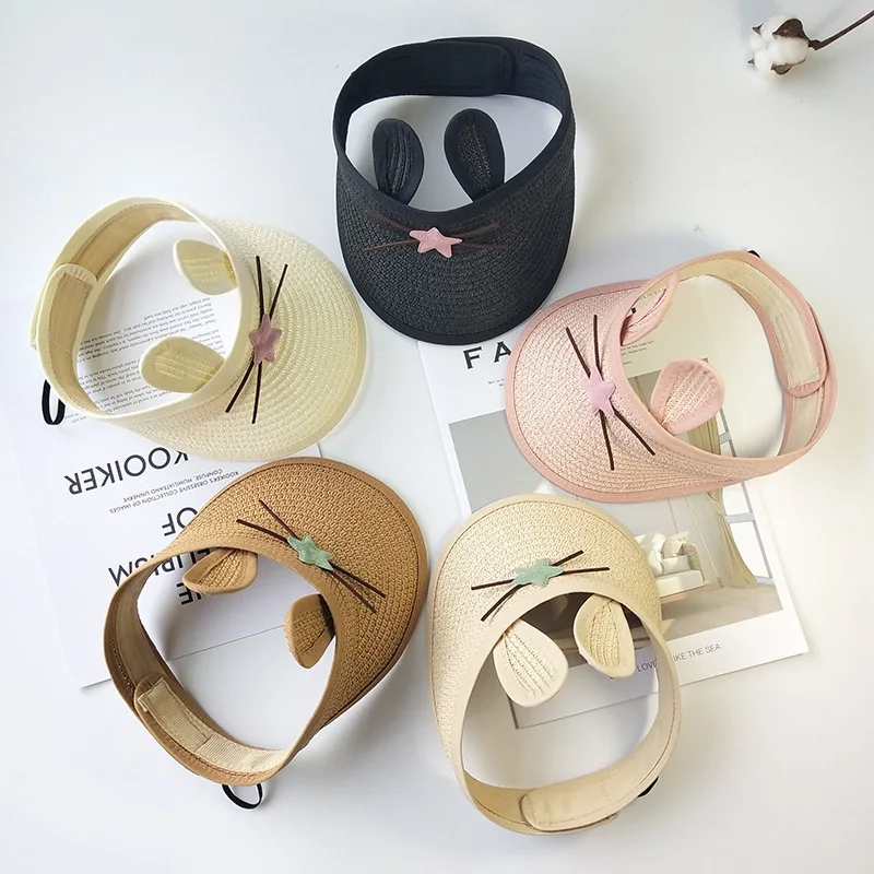 Autumn Baby Adjustable Straw Hat Thin Boys Girls Princess Kid Child Sun Cute Protection Cap Beach Shade Empty Top Hat 1-4 Yeras