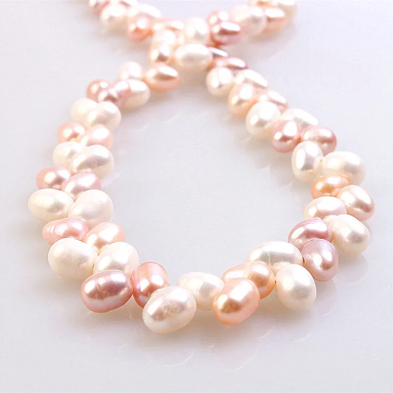 Бусины Из Натурального пресноводного жемчуга Блестящий Жемчуг в форме риса