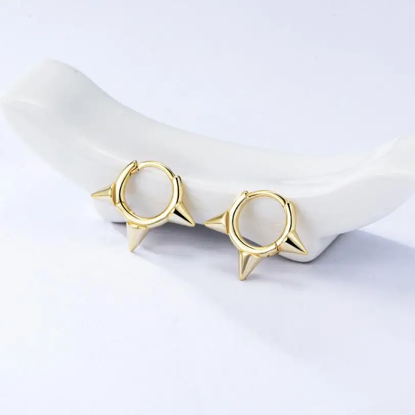 

Gothic Punk Element Women's Earrings 925 Sterling Silver Punk Style Rivet Stud Earrings for Women oorbellen brincos
