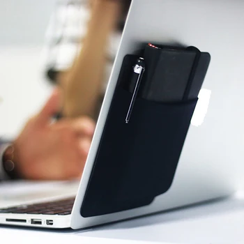 

1pcs Adhesive Laptop Back Storage Bag Mouse Laptop PC Digital Hard Drive Organizer Pouch Bag Digital Accessories