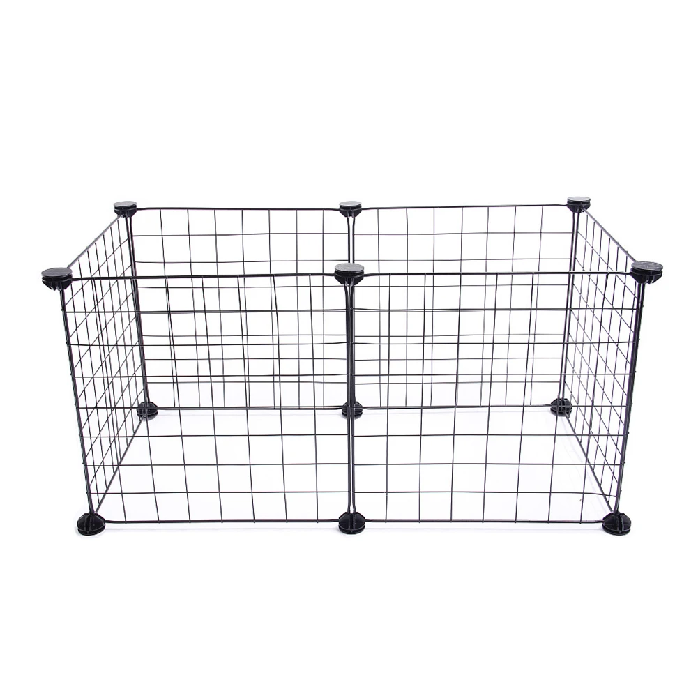 Small Foldable Run Cage Iron Enclosure Rabbit Dog Playpen Puppy Indoor/Outdoor Pet Fence
