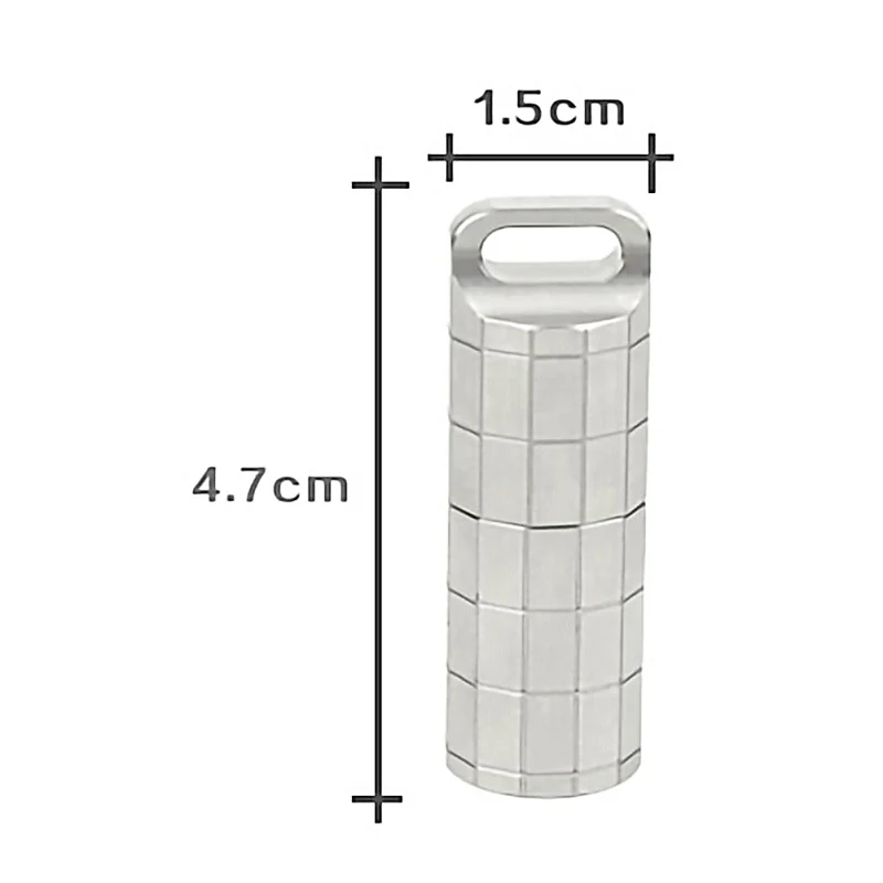 Открытый титановый сплав Герметичная Бутылка водонепроницаемый капсульный контейнер для таблеток бутылка набор предметов на случай чрезвычайной ситуации для выживания
