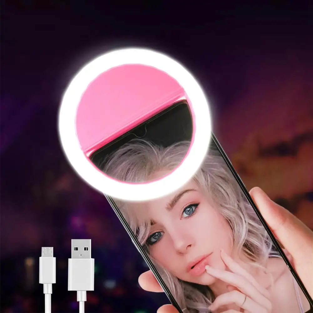 Led Selfie Lamp Ring Novelty Makeup Lightings Led lights Decoration Mobile Phones Photo Night Light Mirror Neon Sign Selfie Ring