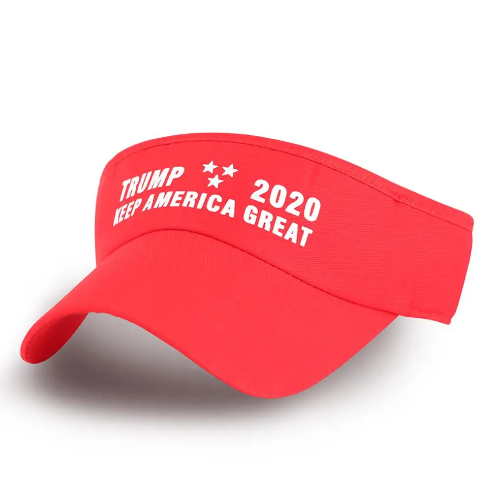 

Trump Hat President Elecetion 2020 Empty Top Visors Summer Cap Cotton Adjustable Running Hats Keep America Great Baseball Caps